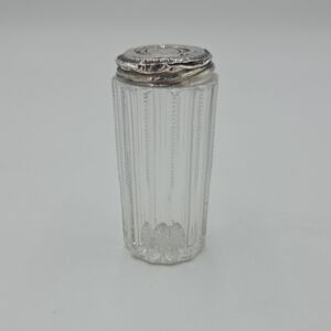 Chester 1902 Silver Topped Cut Glass Scent Bottle